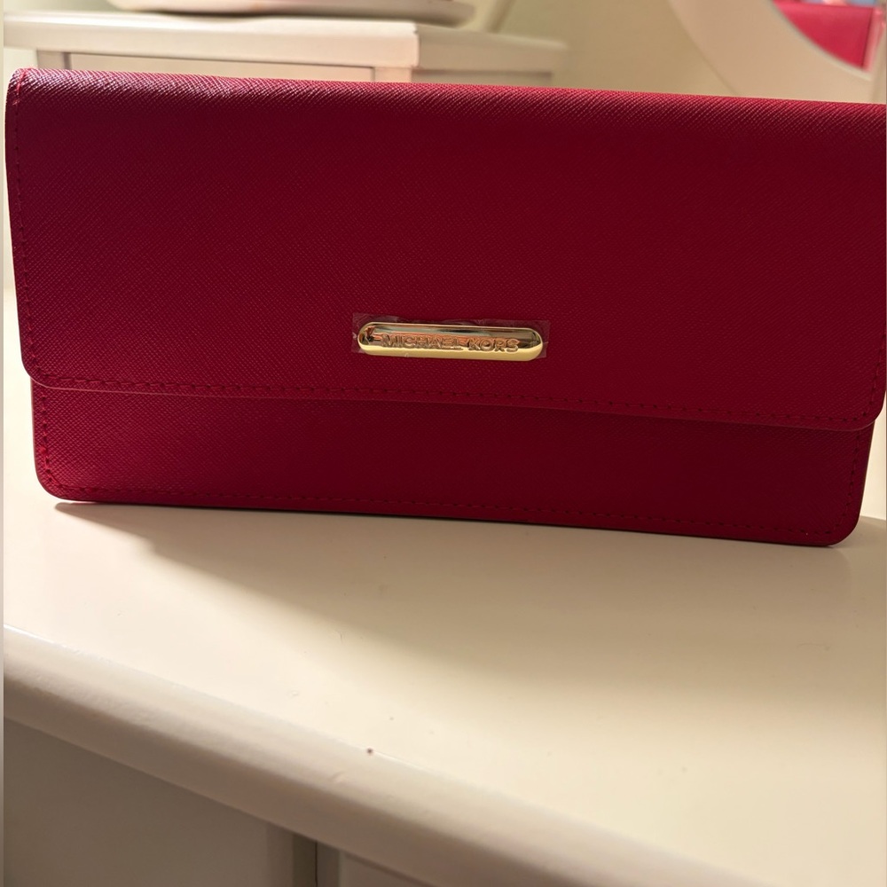 Michael Kors Scarlet Red Clutch